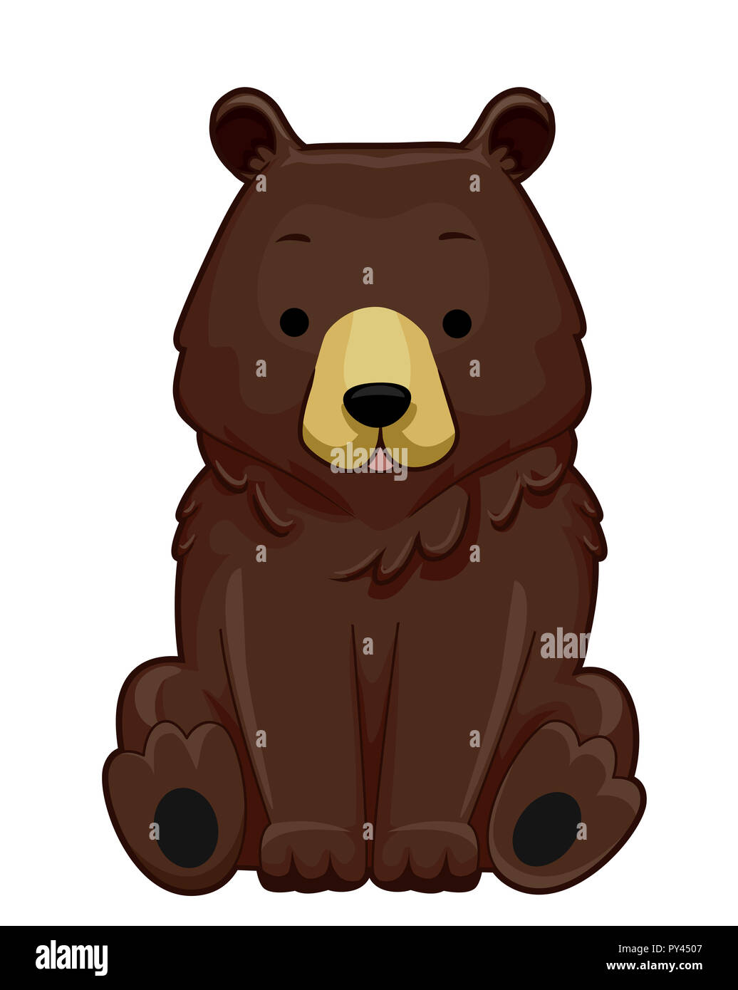 pix Teddy Bear Sitting Down Clipart https www alamy com illustration of a brown bear sitting down image223211863 html