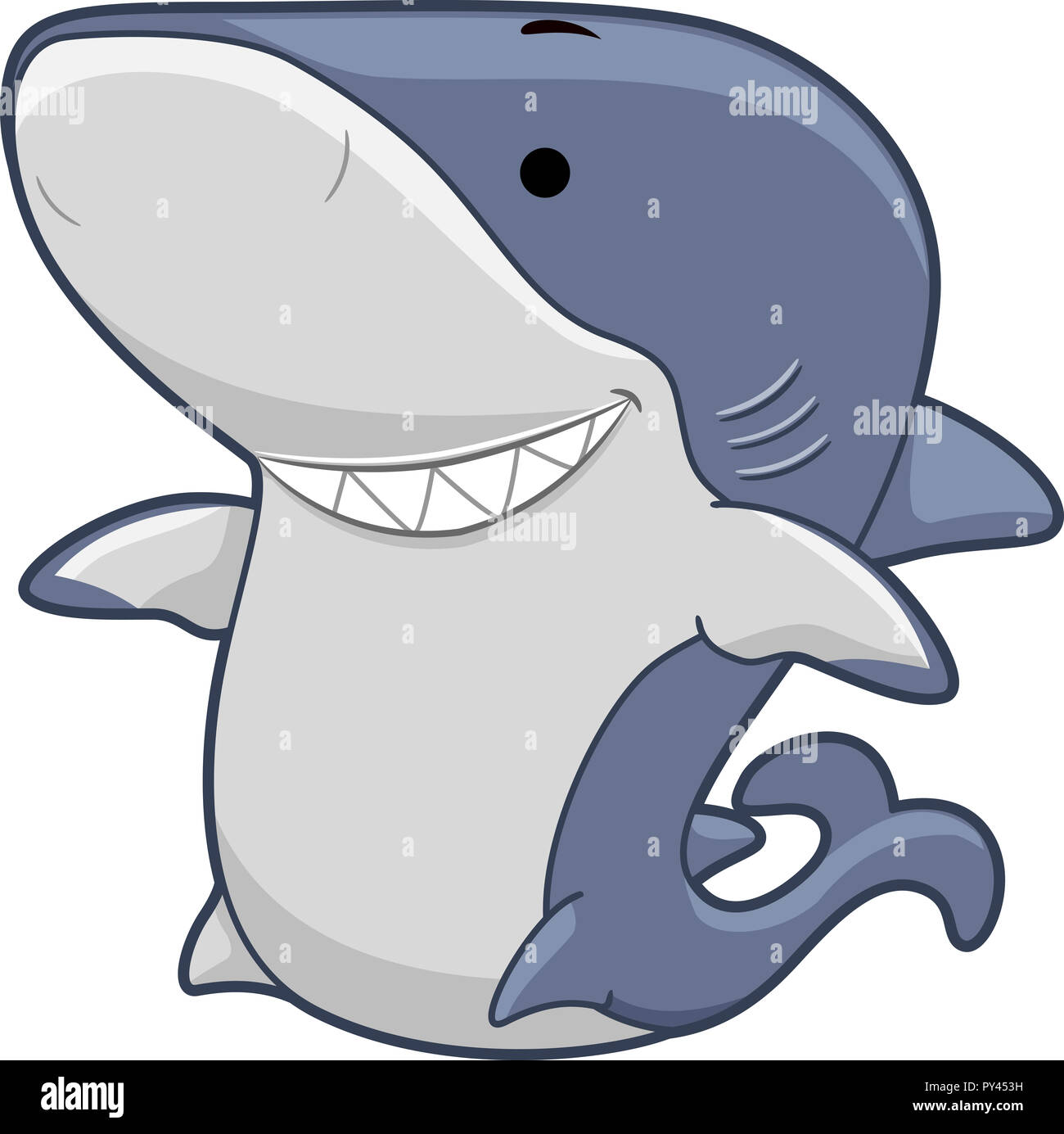 Illustration of a Shark Smiling Stock Photo - Alamy