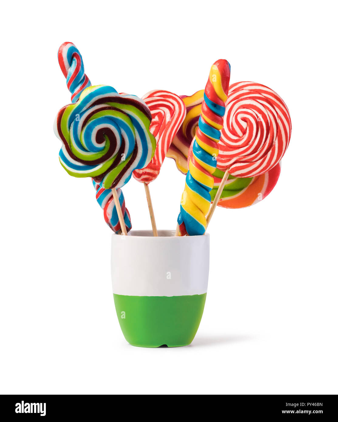 colorful lollipops isolated on