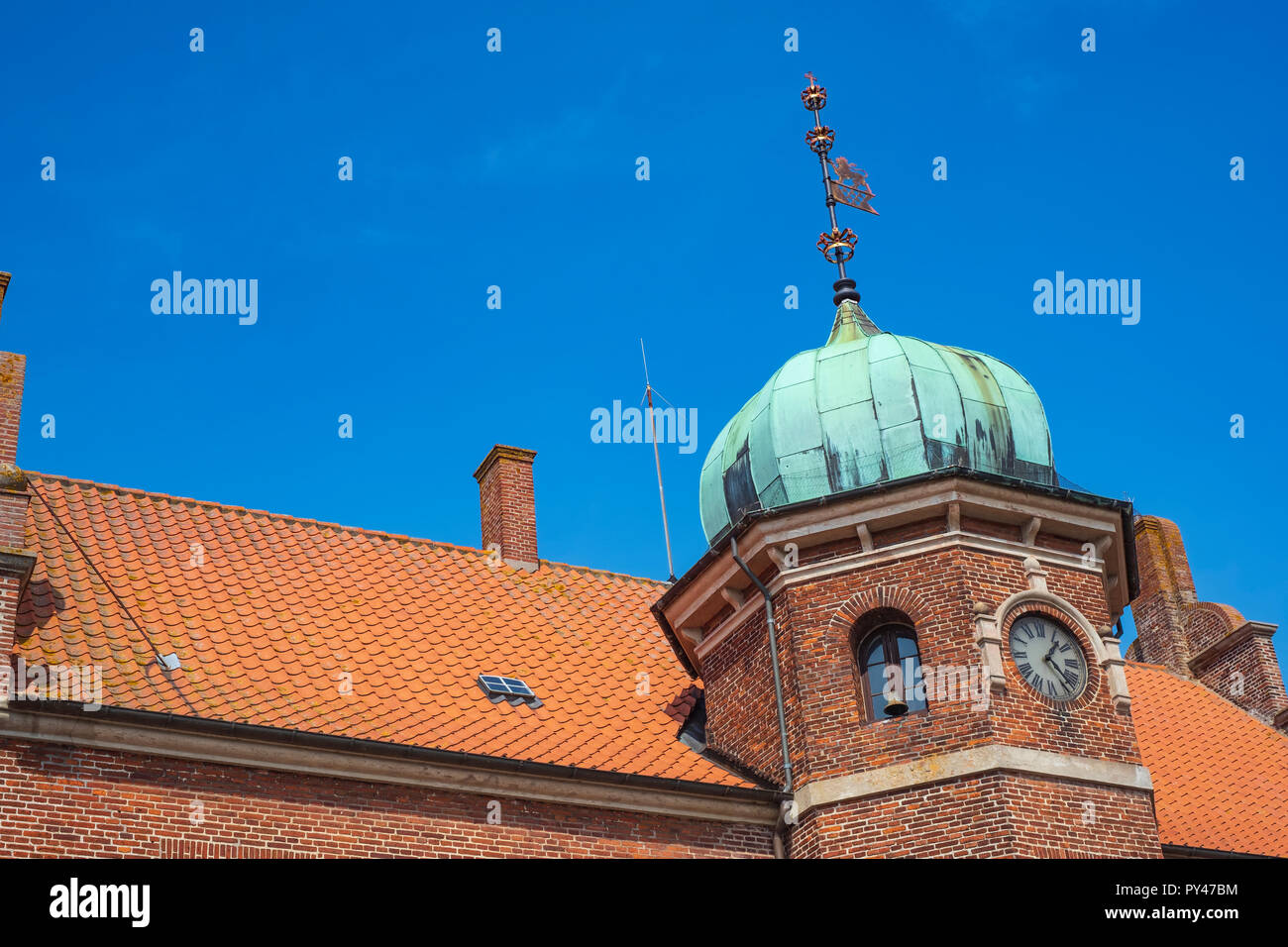 The old historic townhall of Stege, Moen Island, Denmark, Scandinavia, Europe. Stock Photo