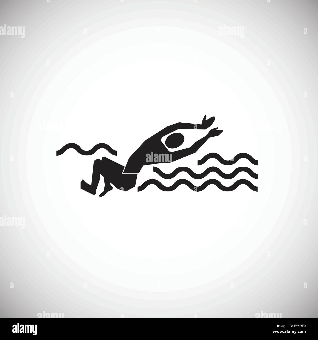Swimming on white background icon Stock Vector Image & Art - Alamy
