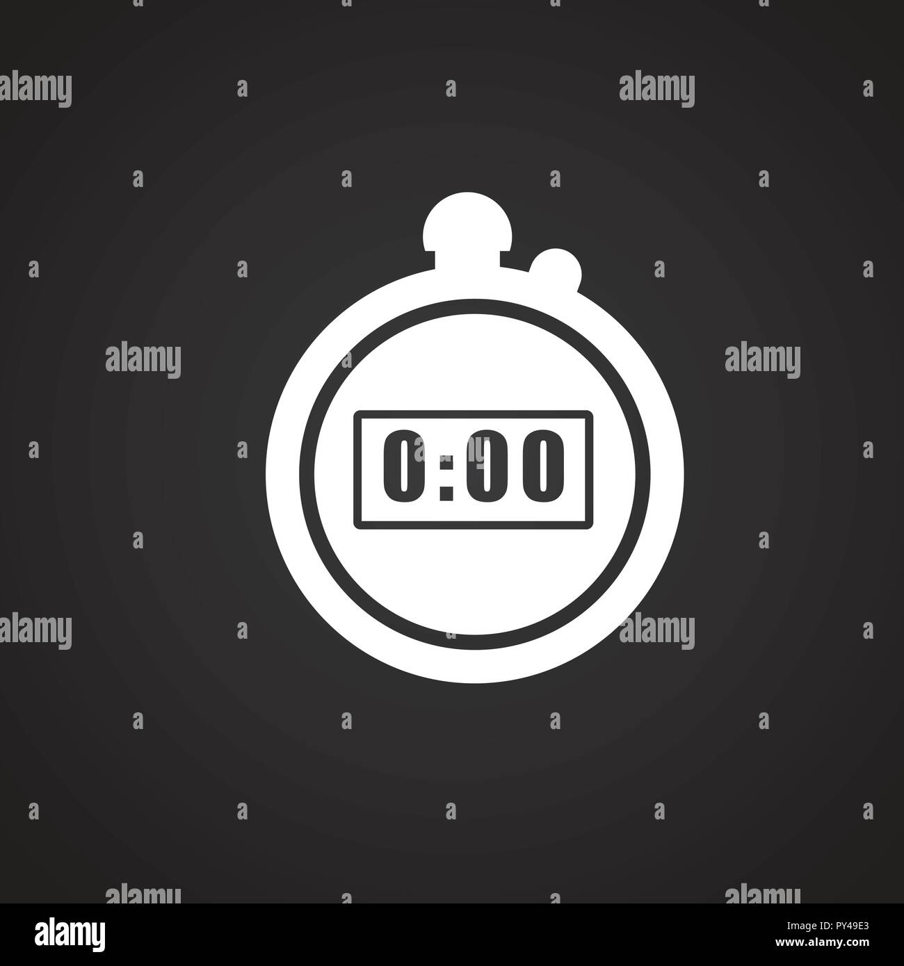 Stopwatch on black background icon Stock Vector Image & Art - Alamy