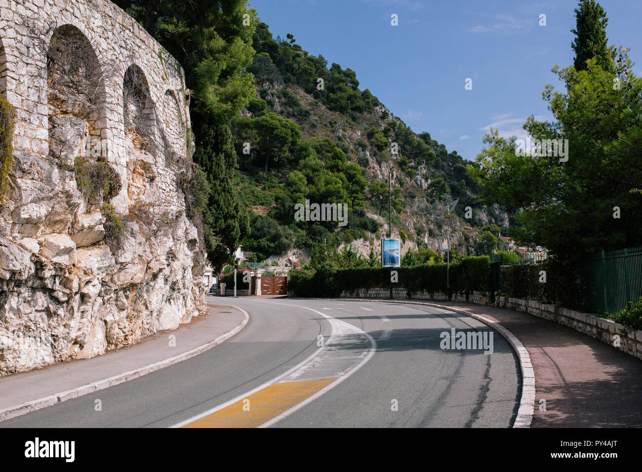 Nice Rou View of the road and the city in Nice Stock Photo - Alamy