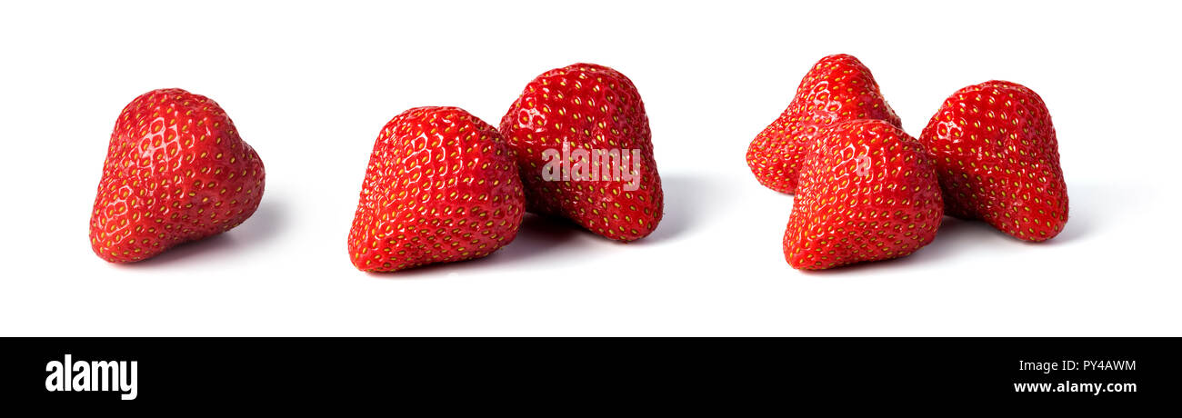 Strawberry isolated on white background Stock Photo - Alamy
