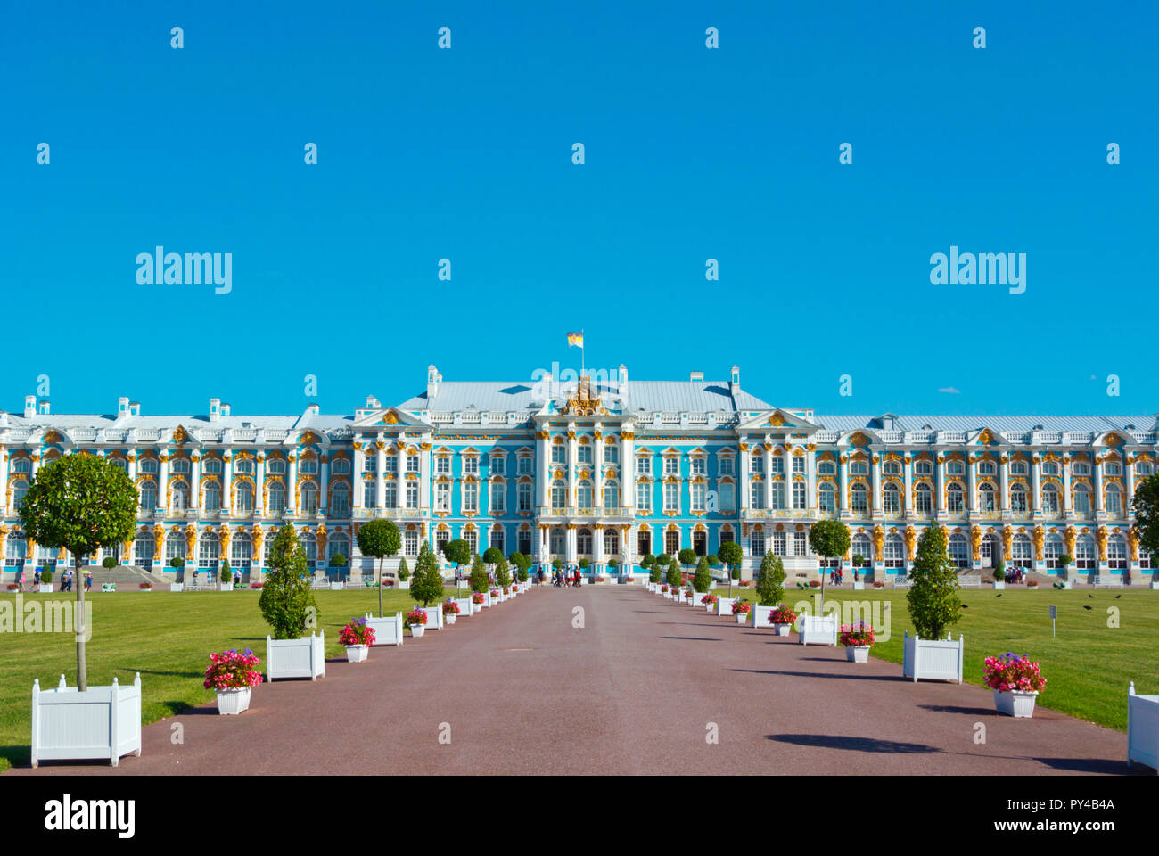 Catharine Palace, from 18th century, Catherine Park, Tsarkoye Selo, near Saint Petersburg, Russia Stock Photo