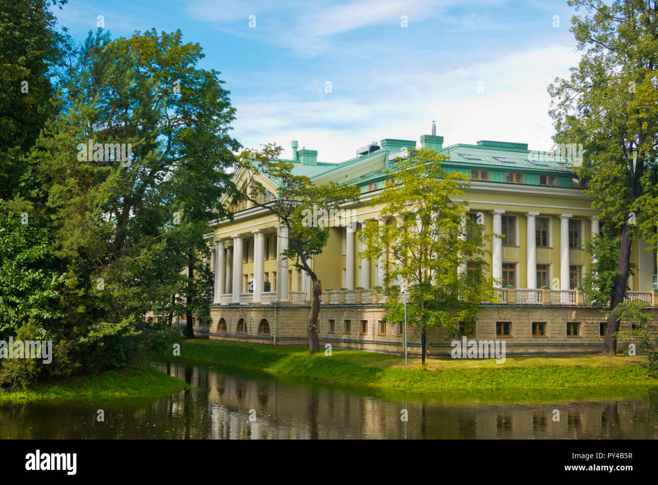 Historical building, on Great Canal, Kamenny ostrov, Kamenny island, Saint Petersburg, Russia Stock Photo