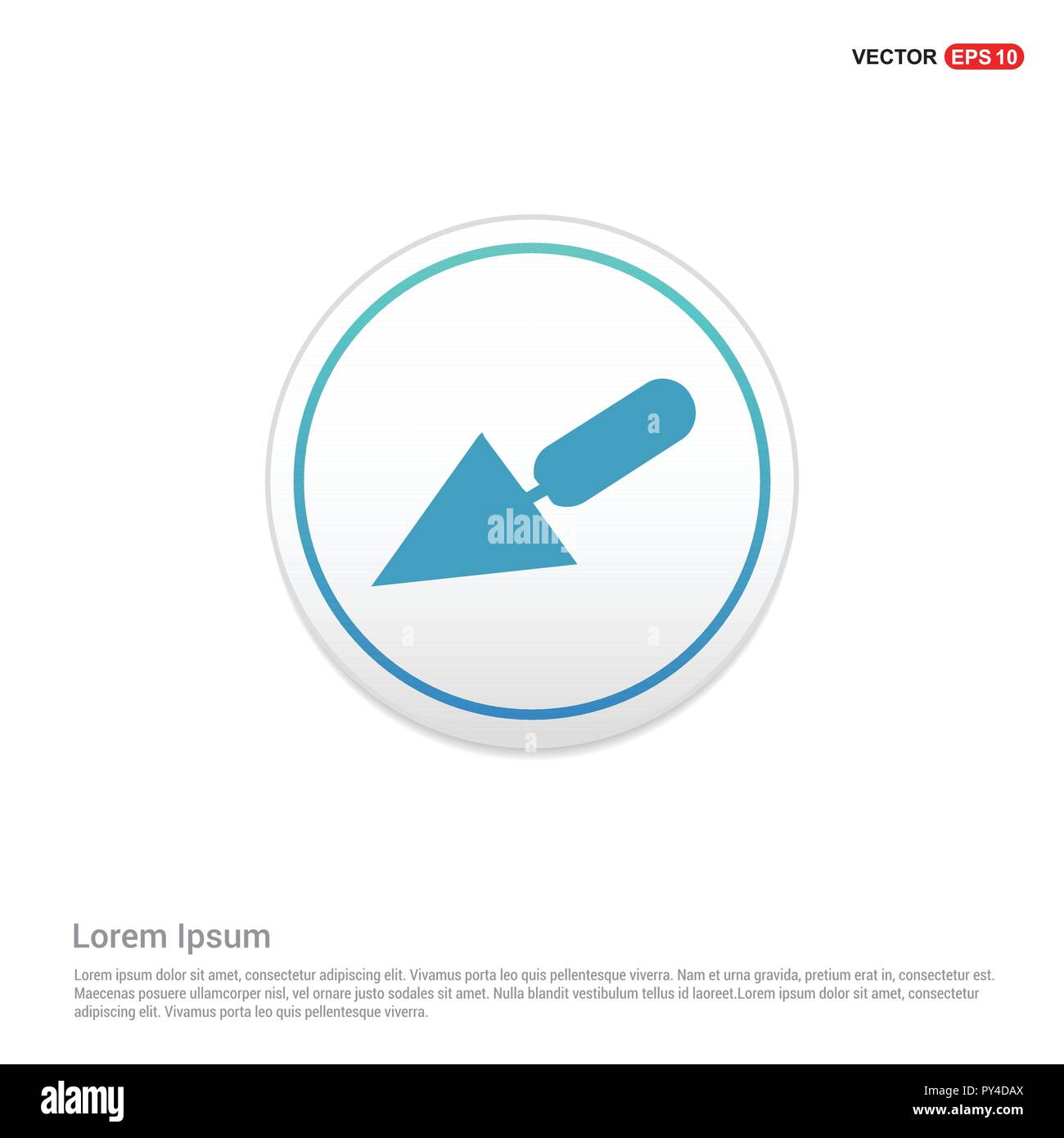 Trowel Icon white circle button Stock Vector Image & Art Alamy