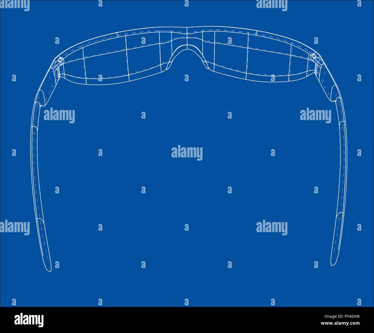 VR Virtual Reality Glasses Concept. Vector Stock Vector