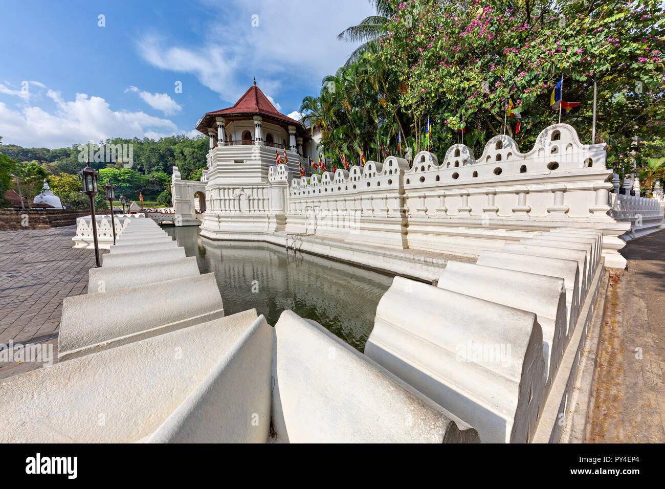 Temple of Tooth Relic in Kandy, Sri Lanka Stock Photo