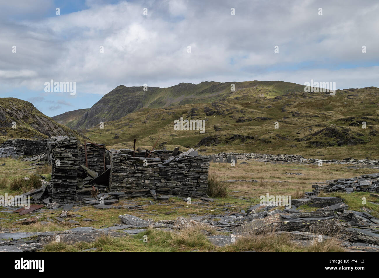 The abandoned Cwmorthin Slate Quarry at Blaenau Ffestiniog in Snowdonia