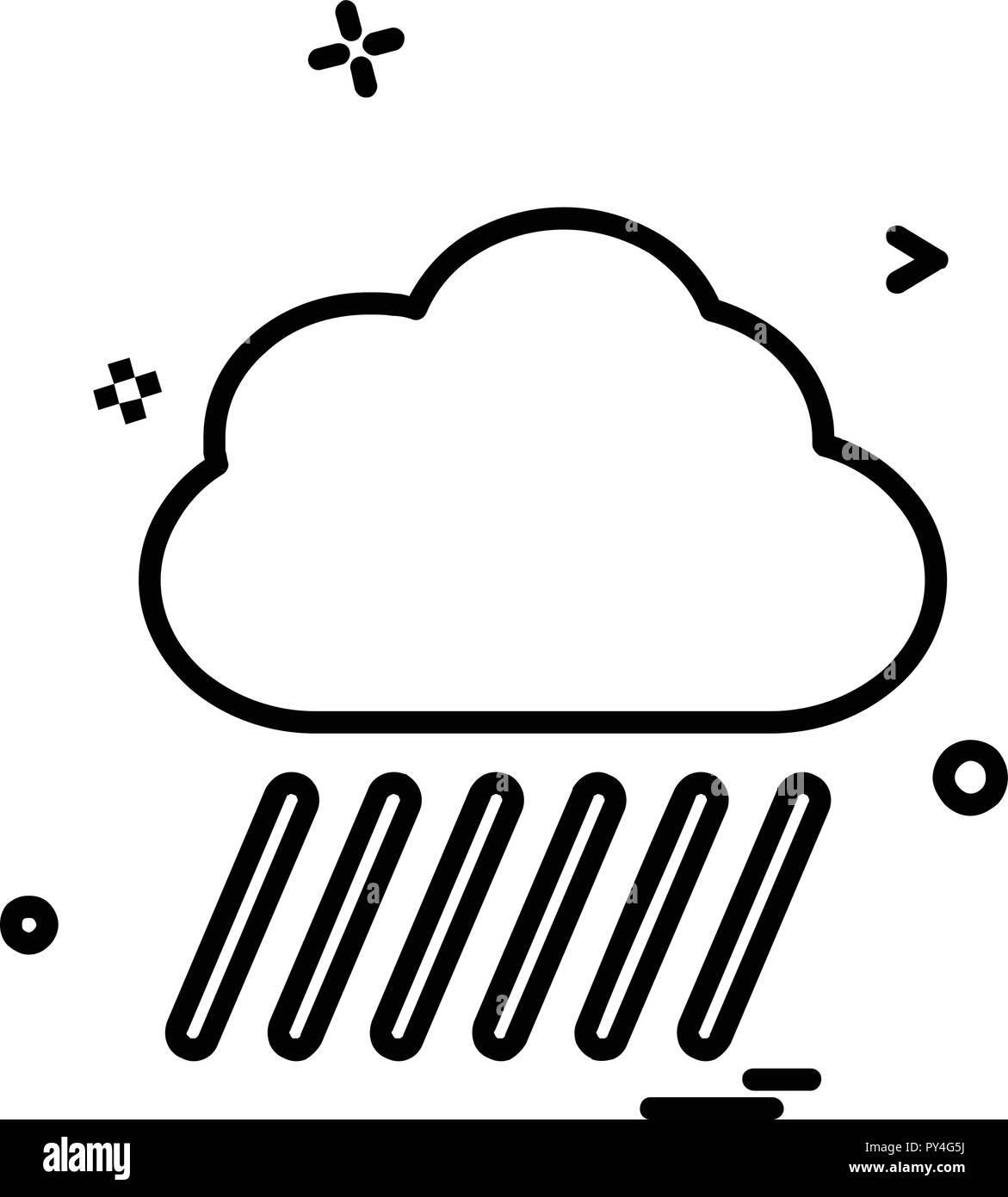 Cloudy weather icon design vector Stock Vector Image & Art - Alamy