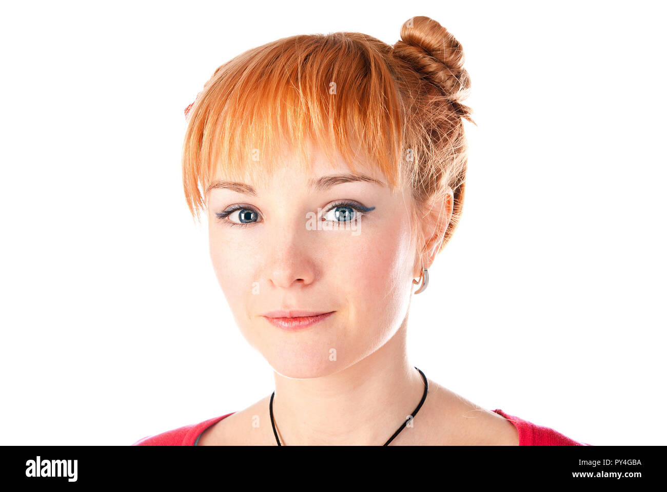 beautiful woman isolated on a white background Stock Photo - Alamy