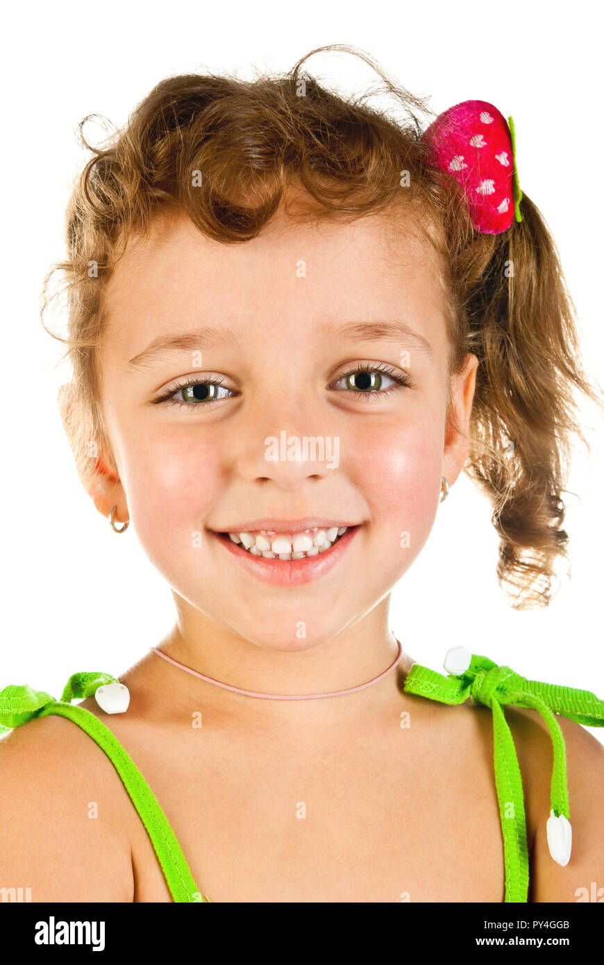 little girl portrait isolated on a white background Stock Photo - Alamy