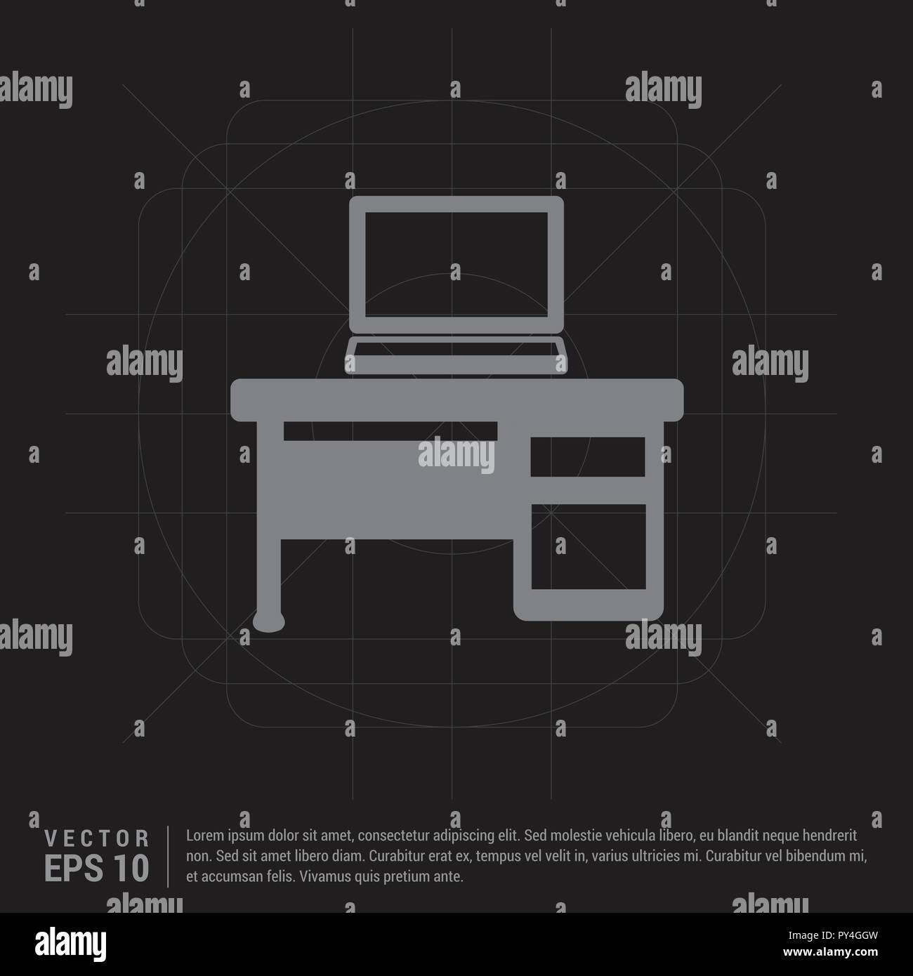 Computer Table Icon Stock Vector Image & Art - Alamy