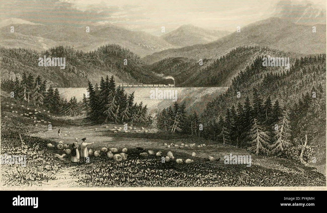 'Views on the Newcastle and Carlisle Railway' (1836) Stock Photo