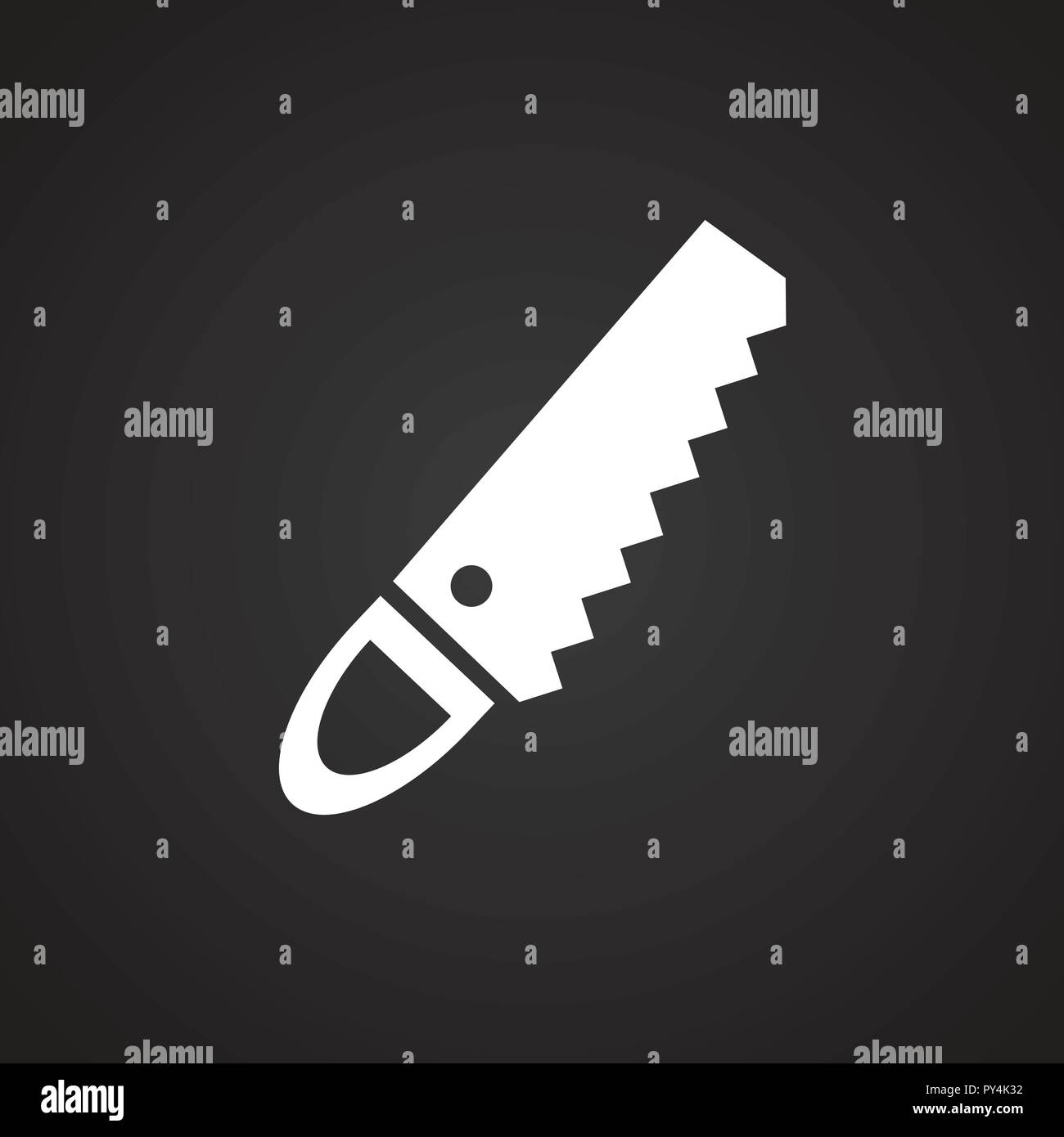 Hand saw on black background Stock Vector Image & Art - Alamy