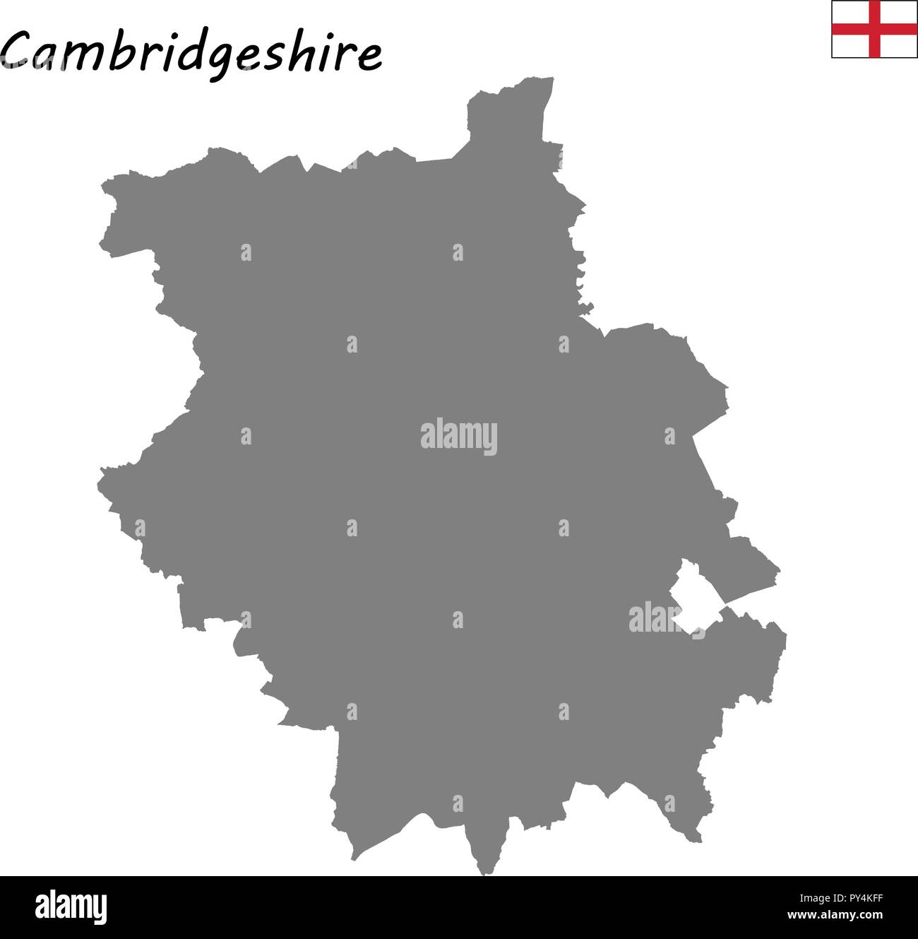 Vector map county cambridgeshire hi-res stock photography and images ...