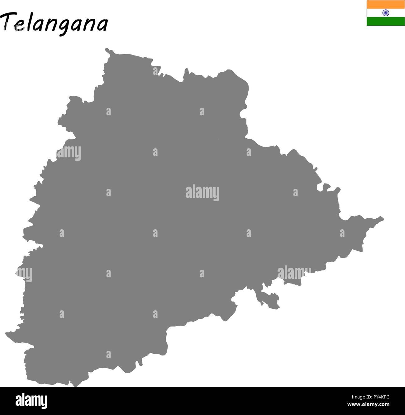 Telangana map hires stock photography and images Alamy