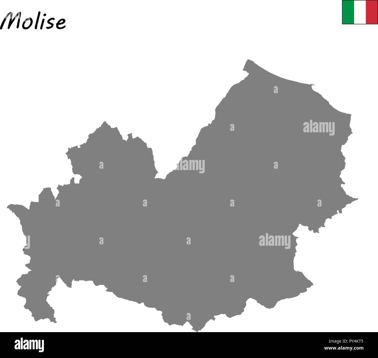High Quality map of Molise is a region of Italy Stock Vector