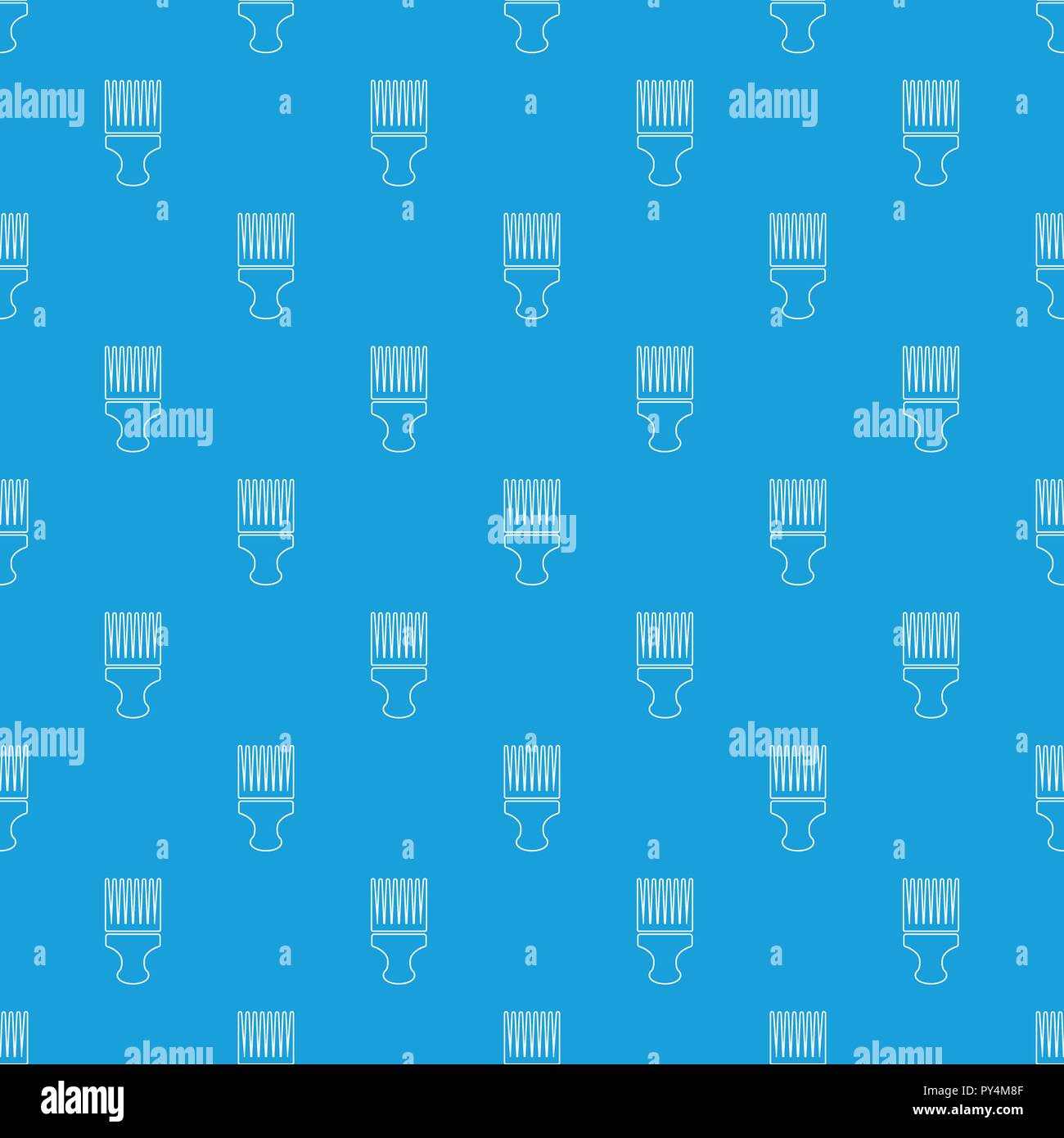 Haircut fix comb pattern vector seamless blue Stock Vector