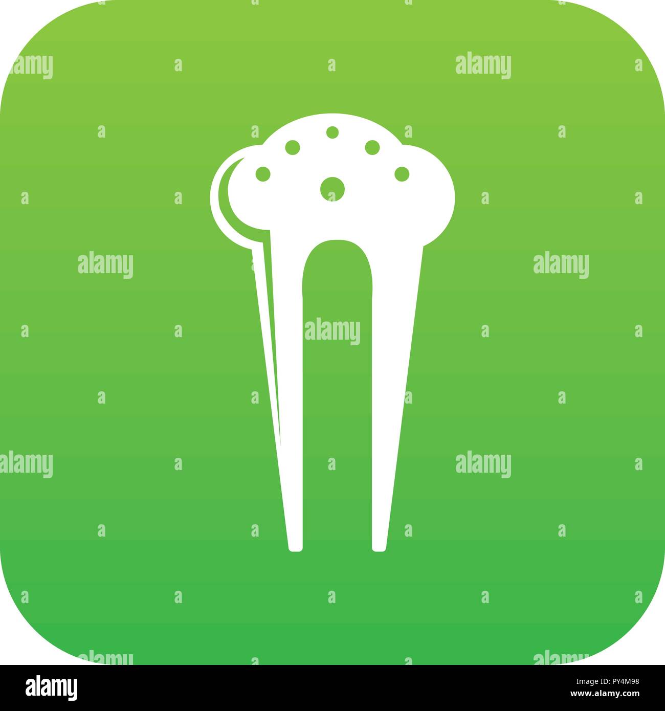 Hair fix clip icon green vector Stock Vector Image & Art - Alamy