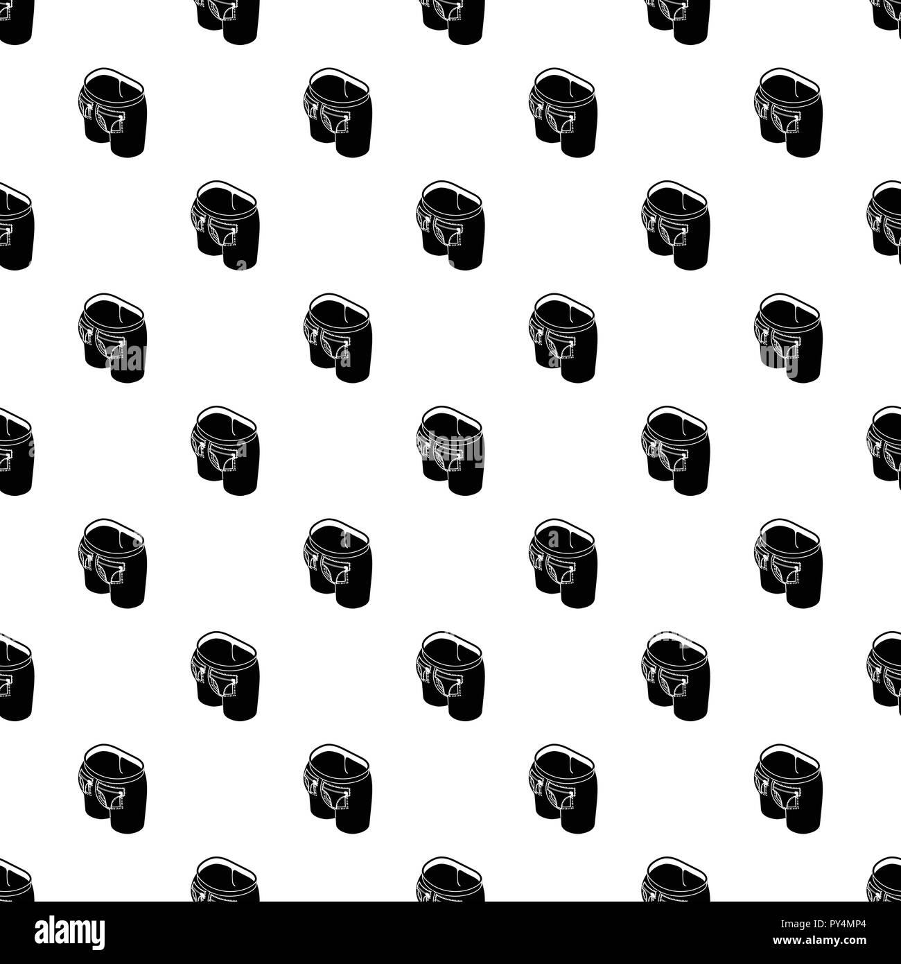 Fashion pocket on back pattern vector seamless Stock Vector