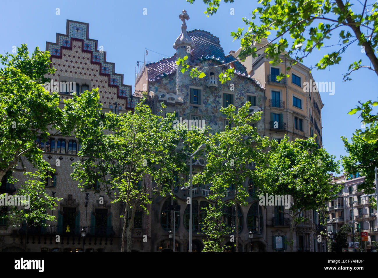 Strange architecture in Barcelona Stock Photo - Alamy