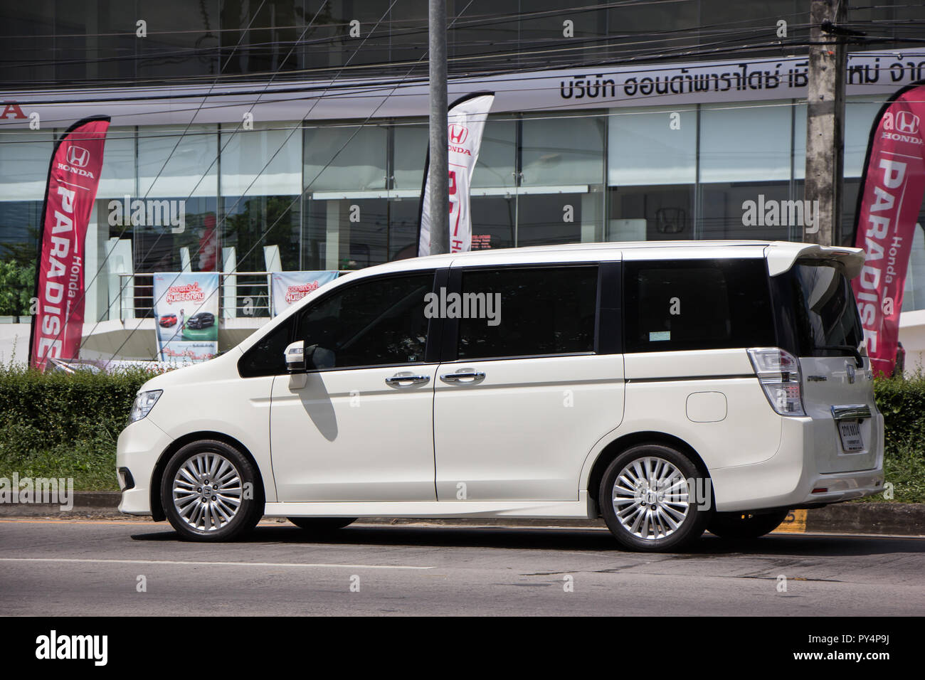 Chiangmai Thailand September 25 18 Private Honda Van Honda Stepwgn Spada On Road No 1001 8 Km From Chiangmai City Stock Photo Alamy