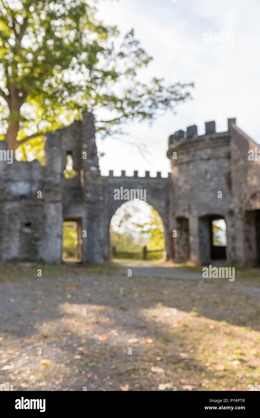 A ruin from a german castle. Concept for a blurred background. Stock Photo