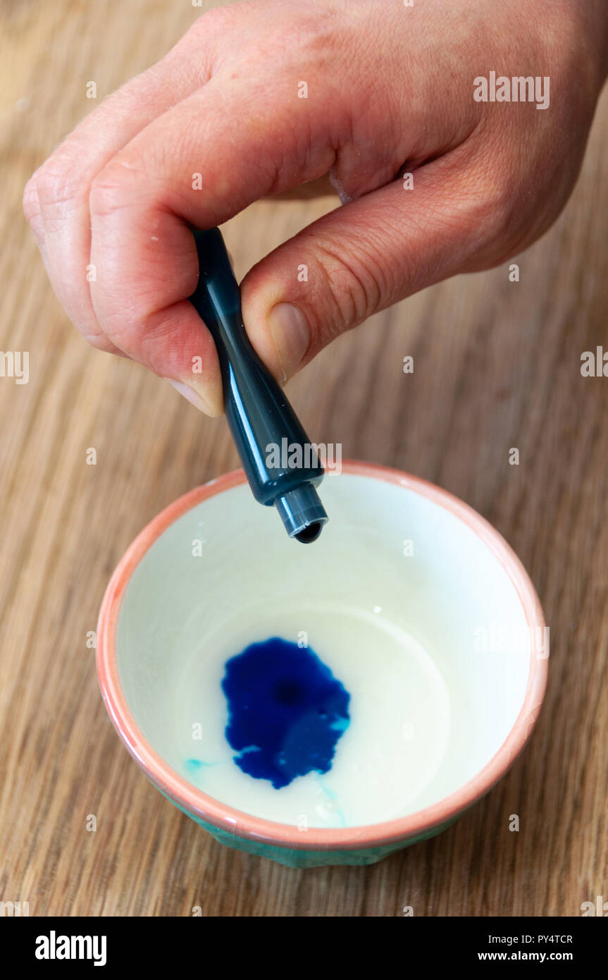 Women using food coloring Stock Photo Alamy