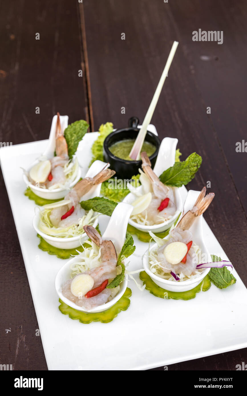 raw shrimp in fish sauce Stock Photo - Alamy