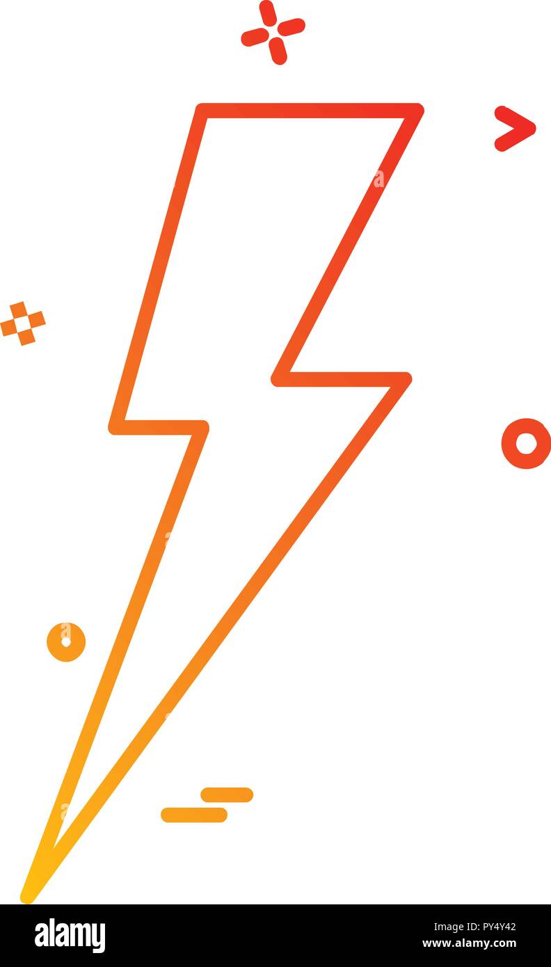 Thunder icon design vector Stock Vector Image & Art - Alamy