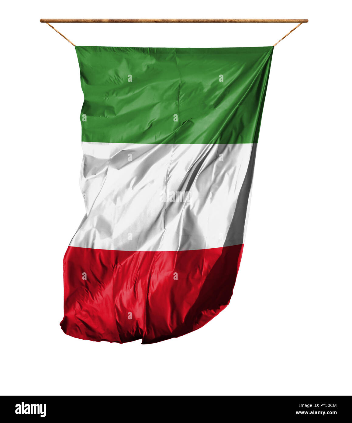 Flag of Italy. Vertical flag.Isolated on a white background Stock Photo