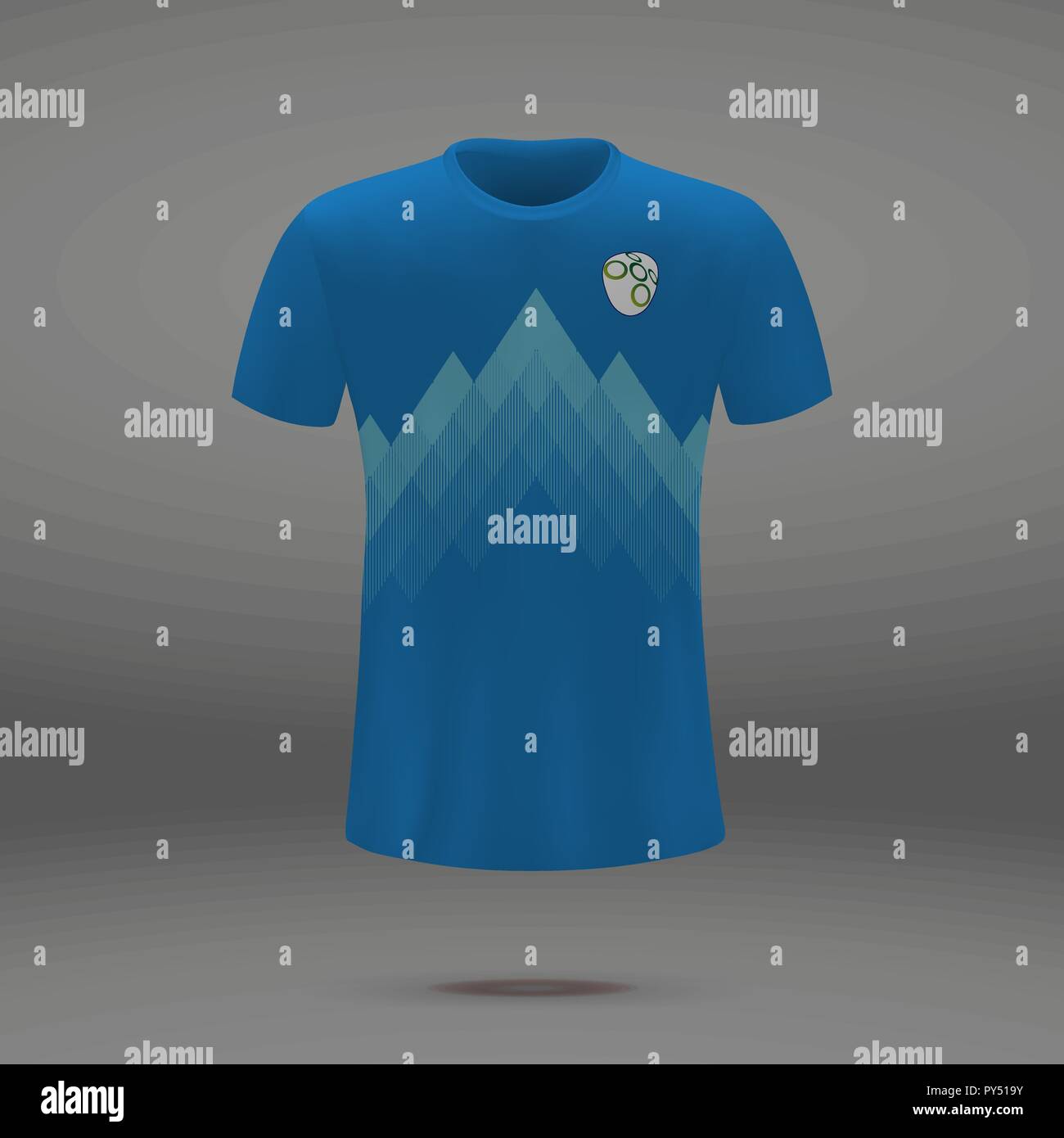 football kit of Slovenia 2018, t-shirt template for soccer jersey