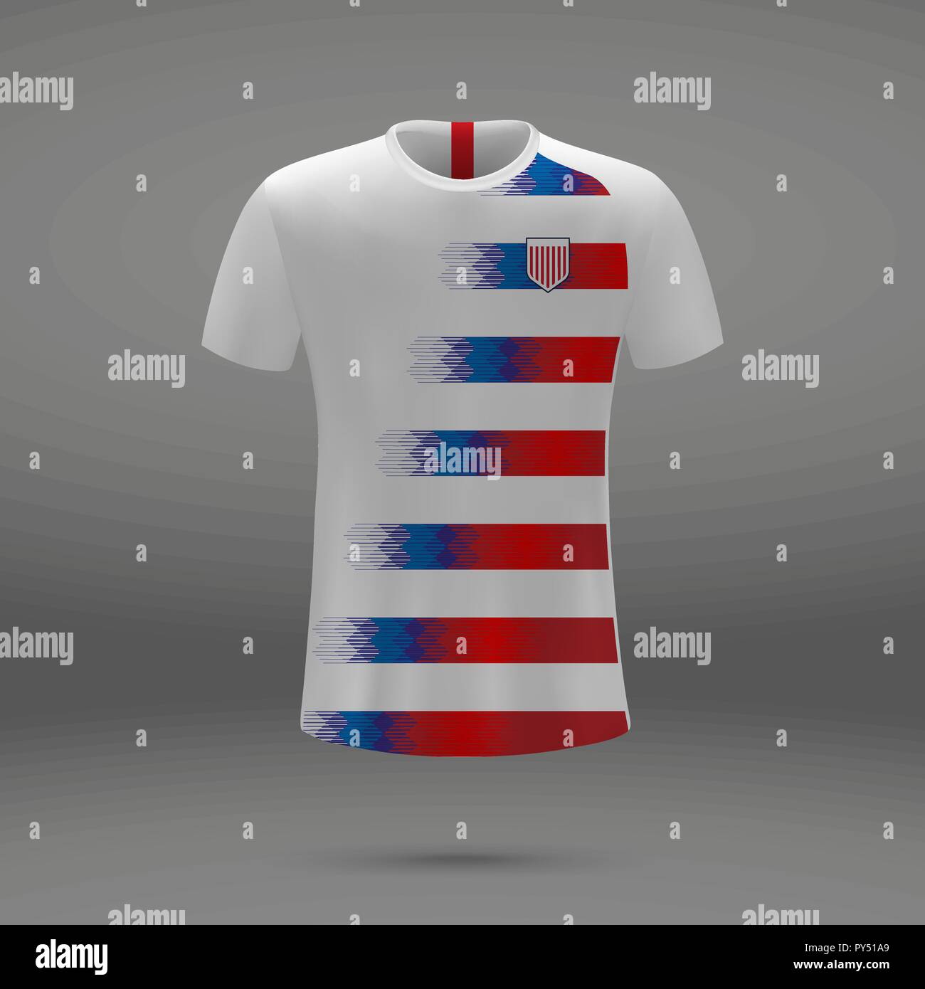 football kit of USA, t-shirt template for soccer jersey. Vector  illustration Stock Vector Image & Art - Alamy