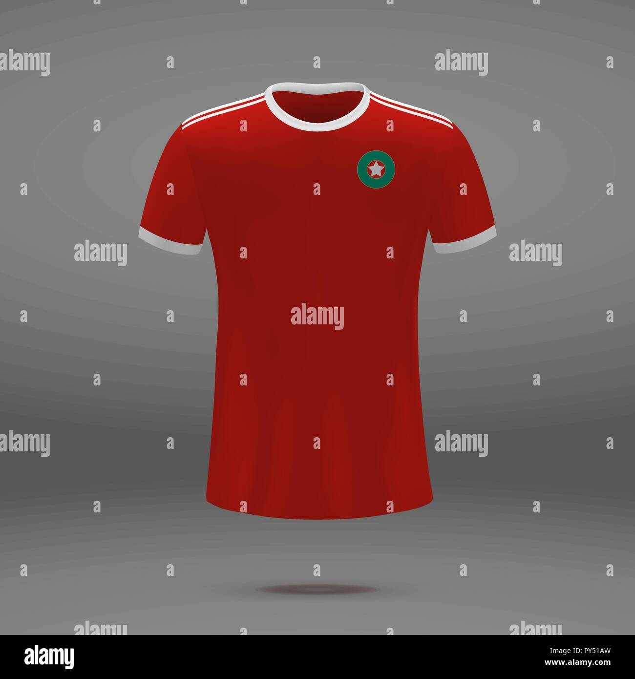 football kit of Morocco, shirt template for soccer jersey. Vector  illustration Stock Vector Image & Art - Alamy