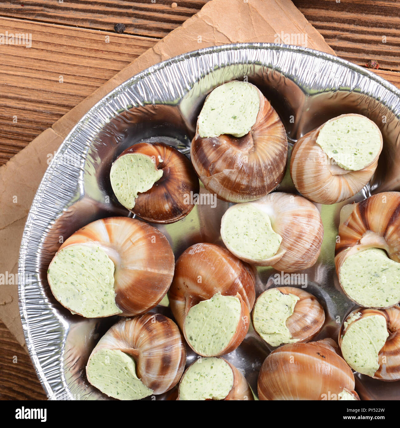 snails with garlic butter Stock Photo Alamy
