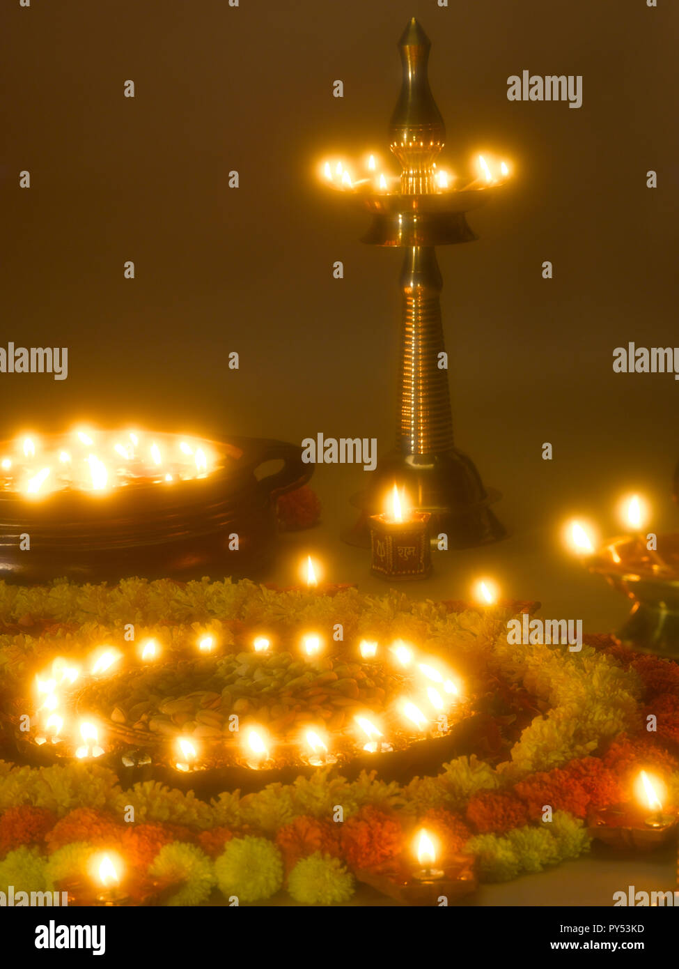 A STILL LIFE OF DIWALI FESTIVAL DECORATION IN MUMBAI INDIA SHOWING