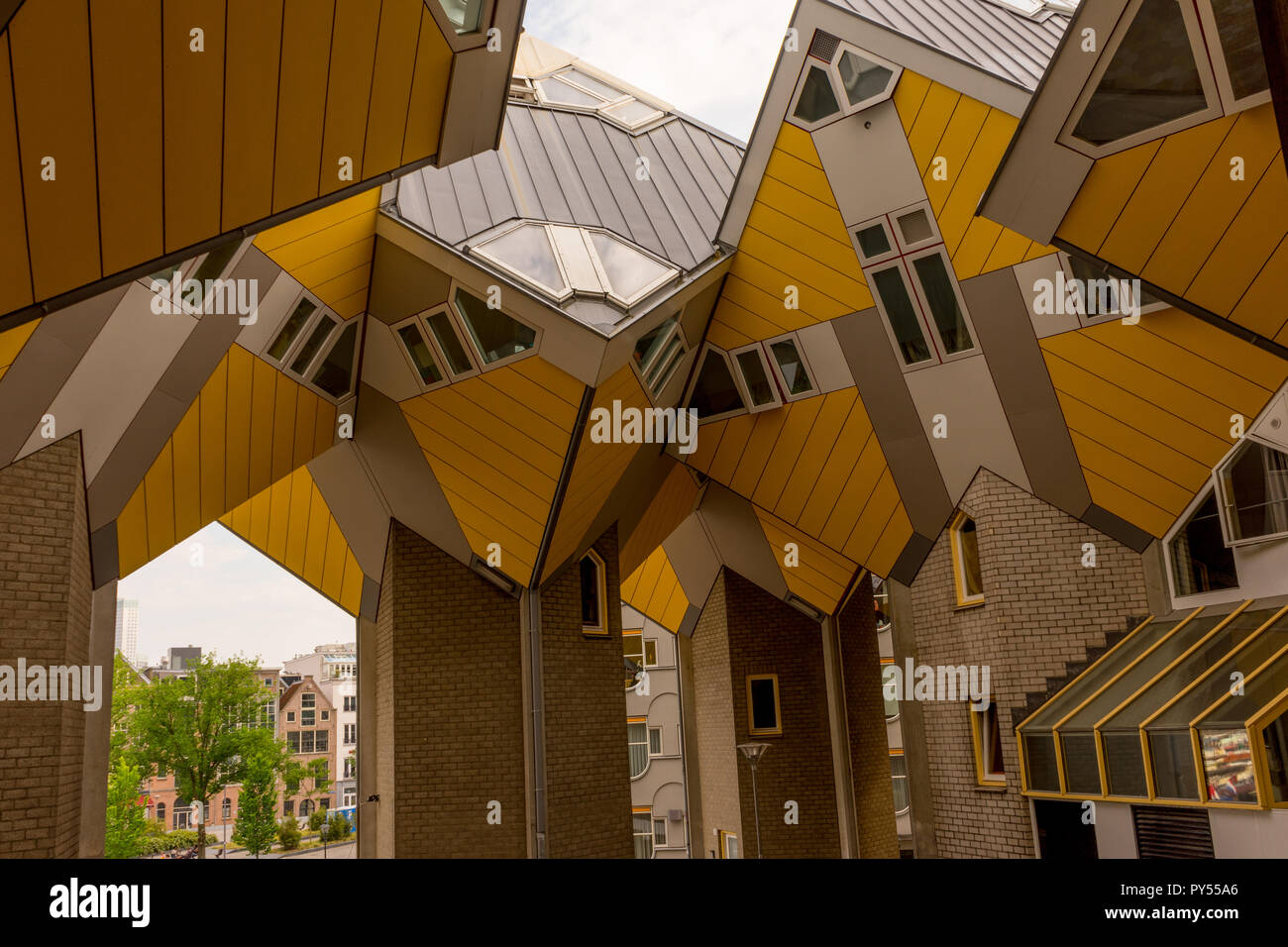 Rotterdam, Netherlands - 27 May: The Cube Houses (Kubuswoningen) at ...