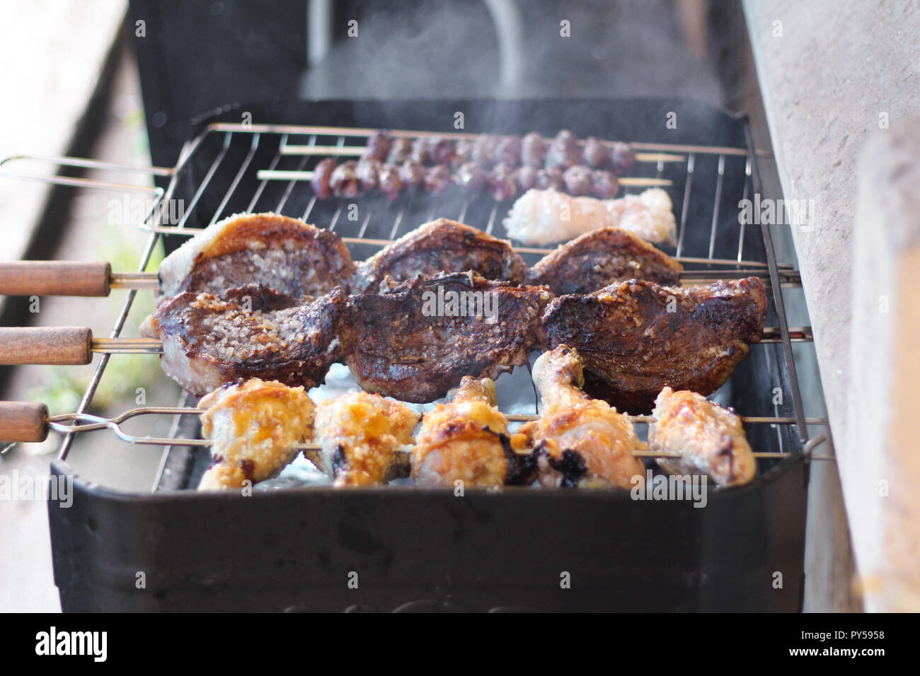 A Brazilian Traditional Barbecue - Fraldinha No Espeto Stock Image - Image  of churrasco, delicious: 186748487