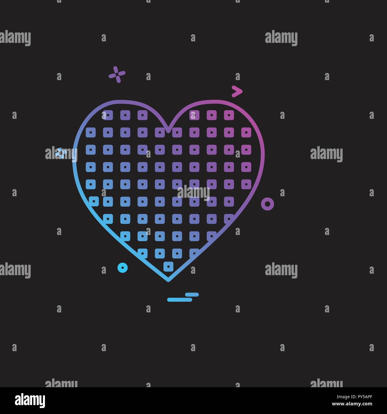 Hearts icon design vector Stock Vector Image & Art - Alamy