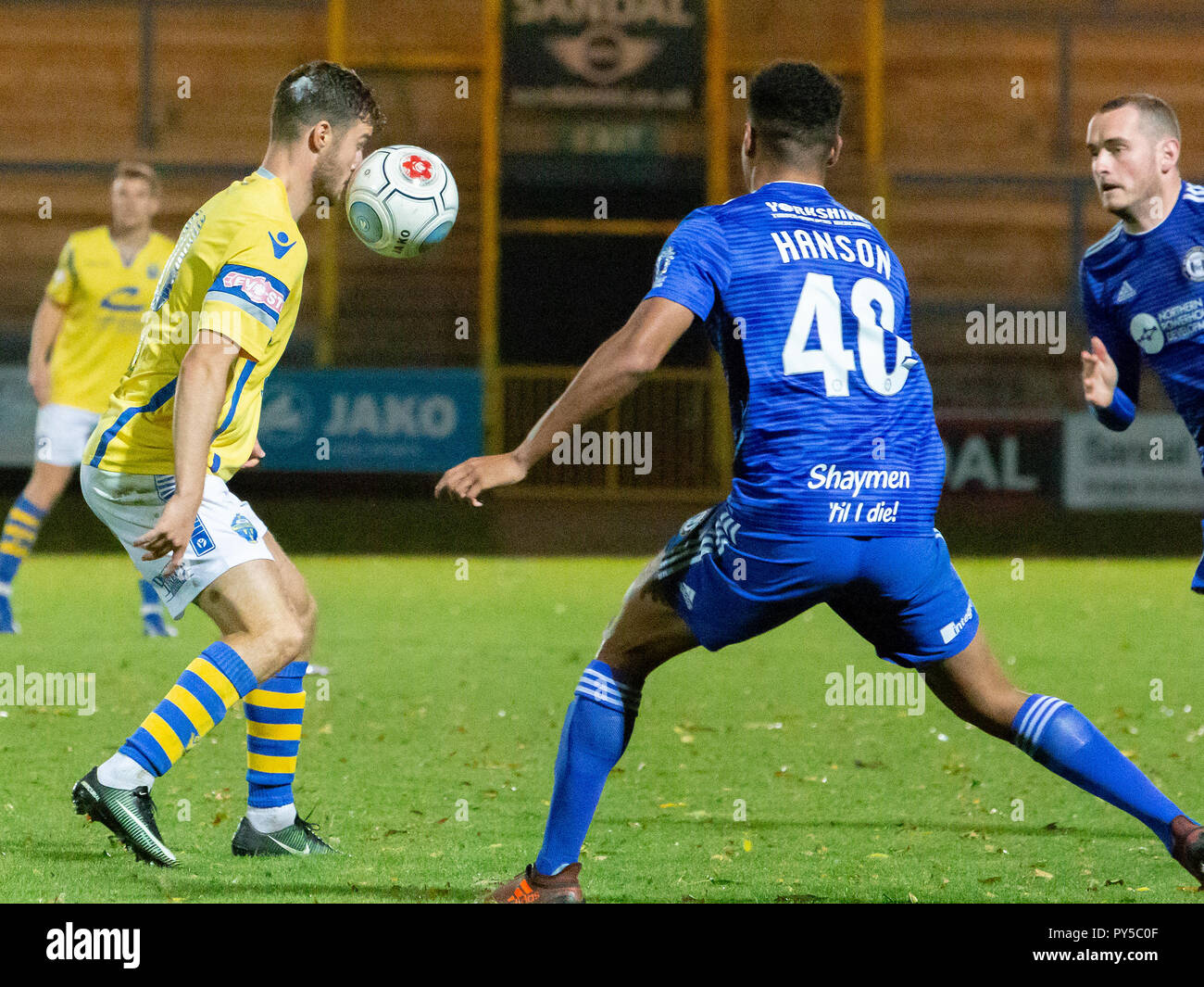 23 October 2018 - FC Halifax Town v Warrington Town AFC - FA Cup 4th qualifying round replay Stock Photo