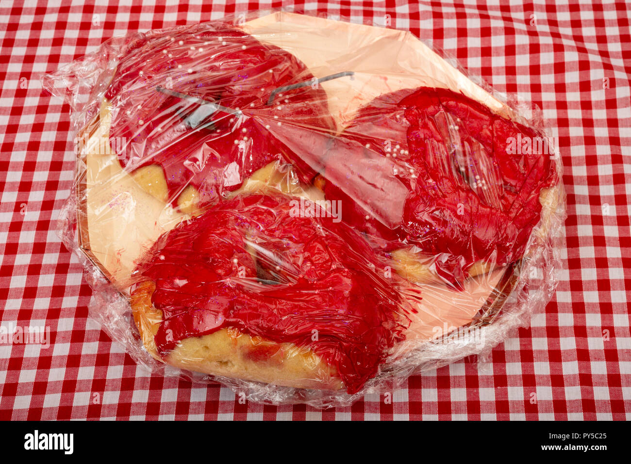 Homemade iced ring doughnuts Stock Photo
