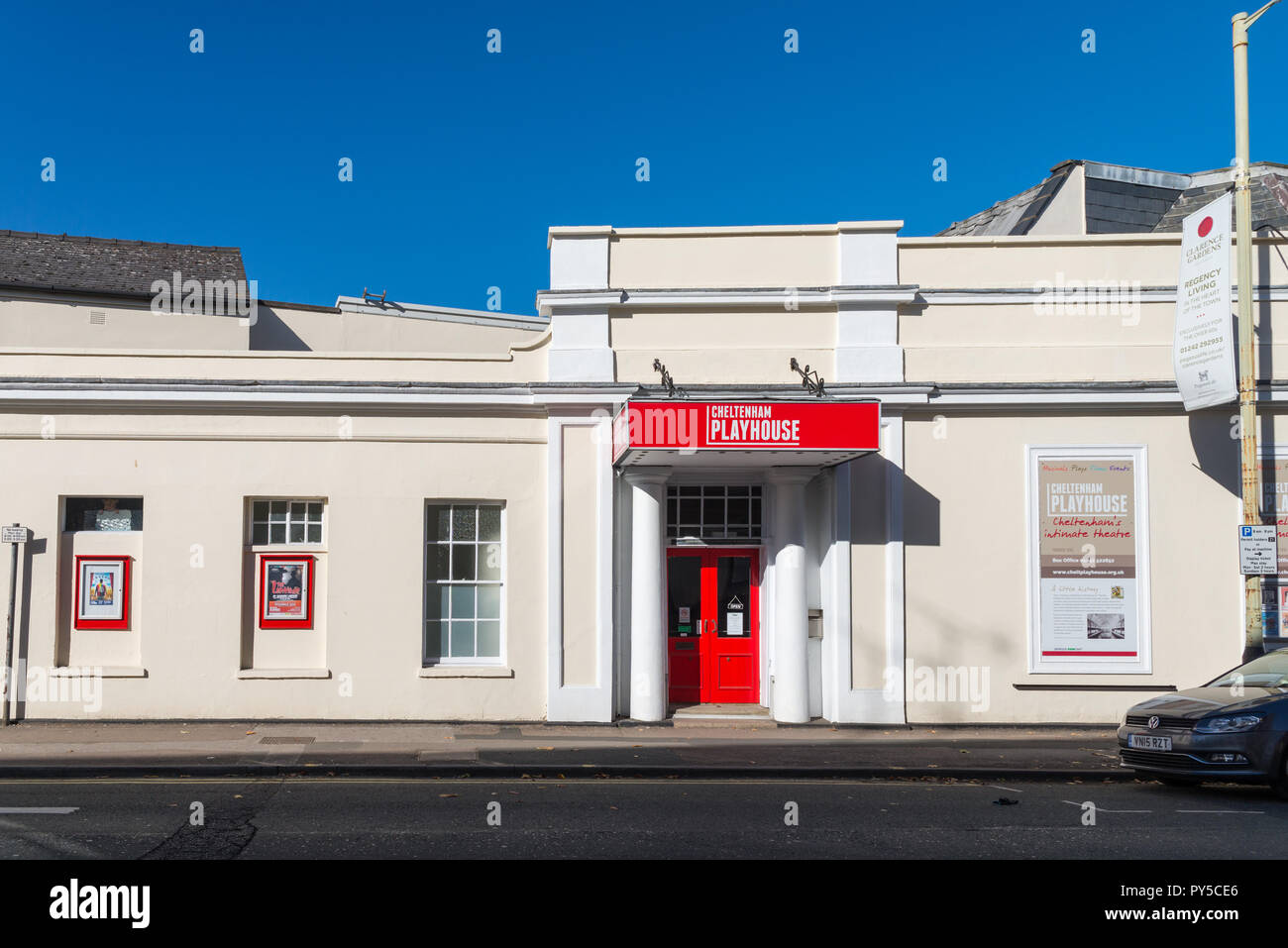 Cheltenham Playhouse is a community theatre in the spa town of Cheltenham, Gloucestershire Stock