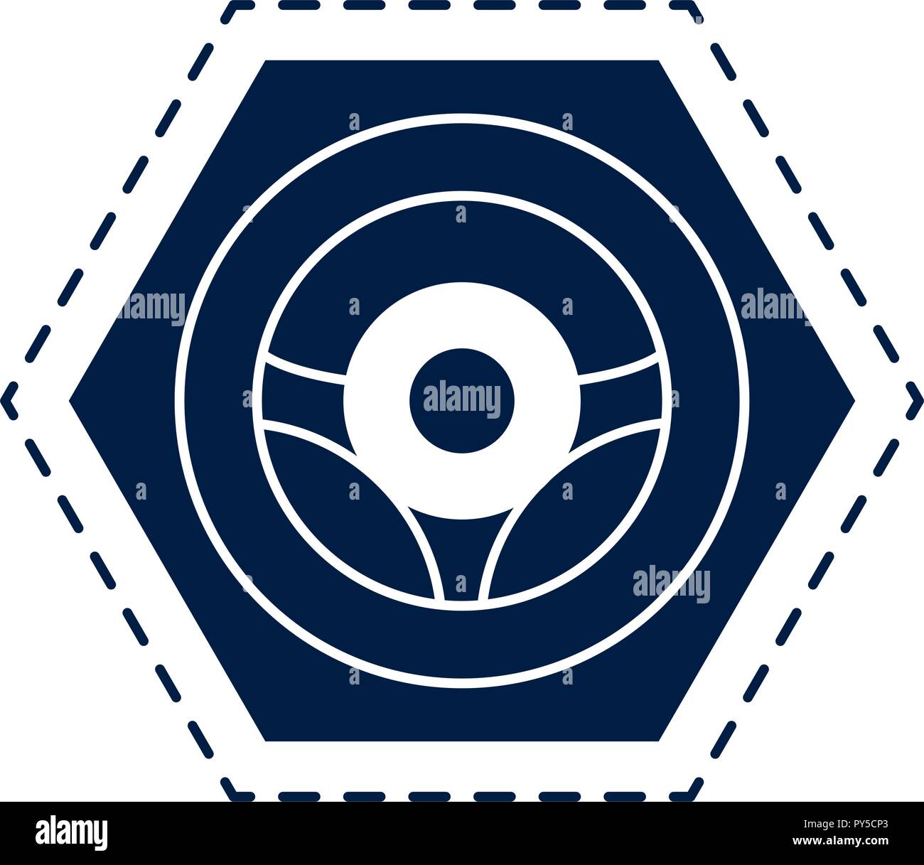 Car steering wheel symbol Stock Vector Image & Art Alamy