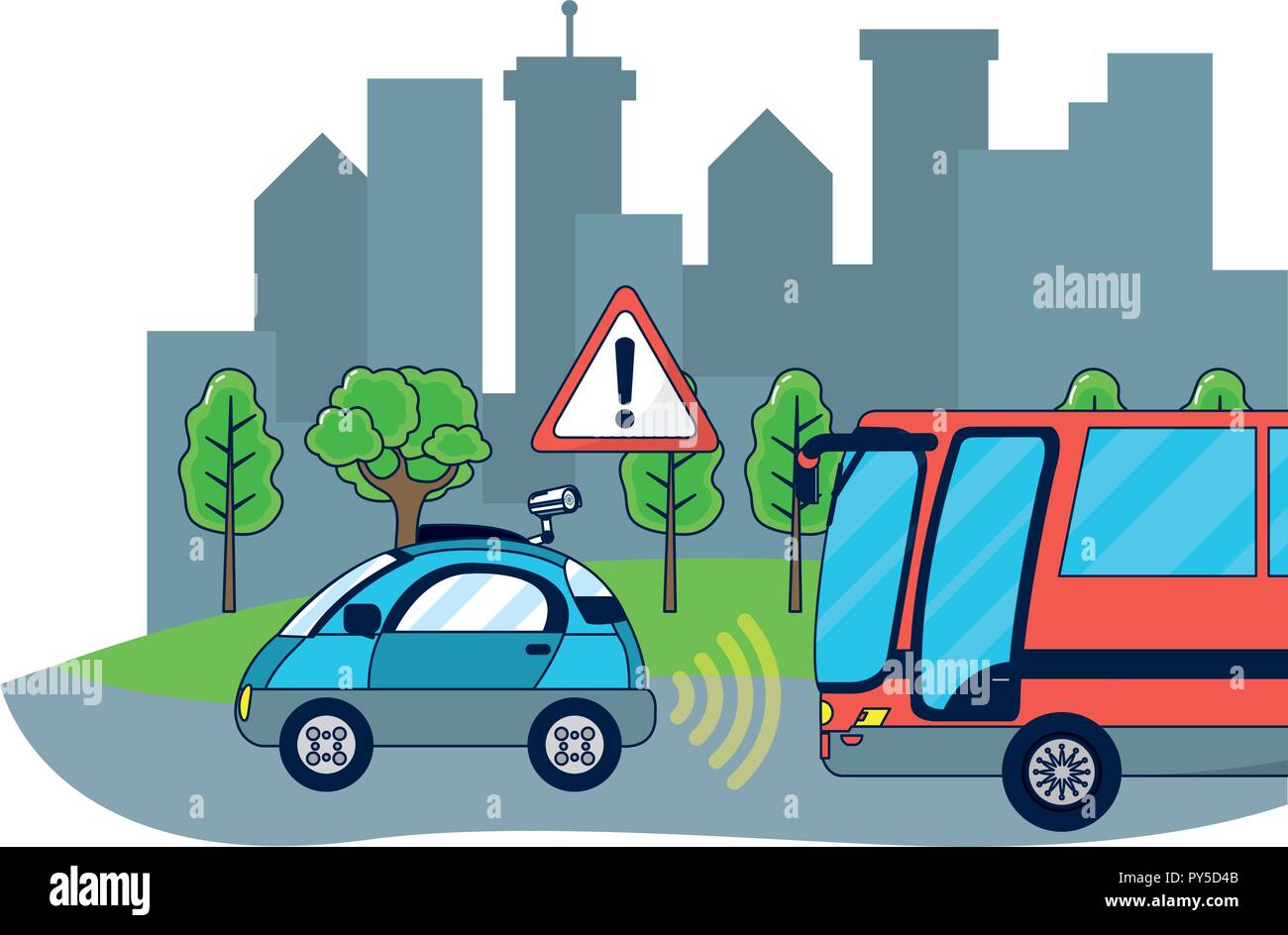 Autonomous car technology Stock Vector Image & Art - Alamy