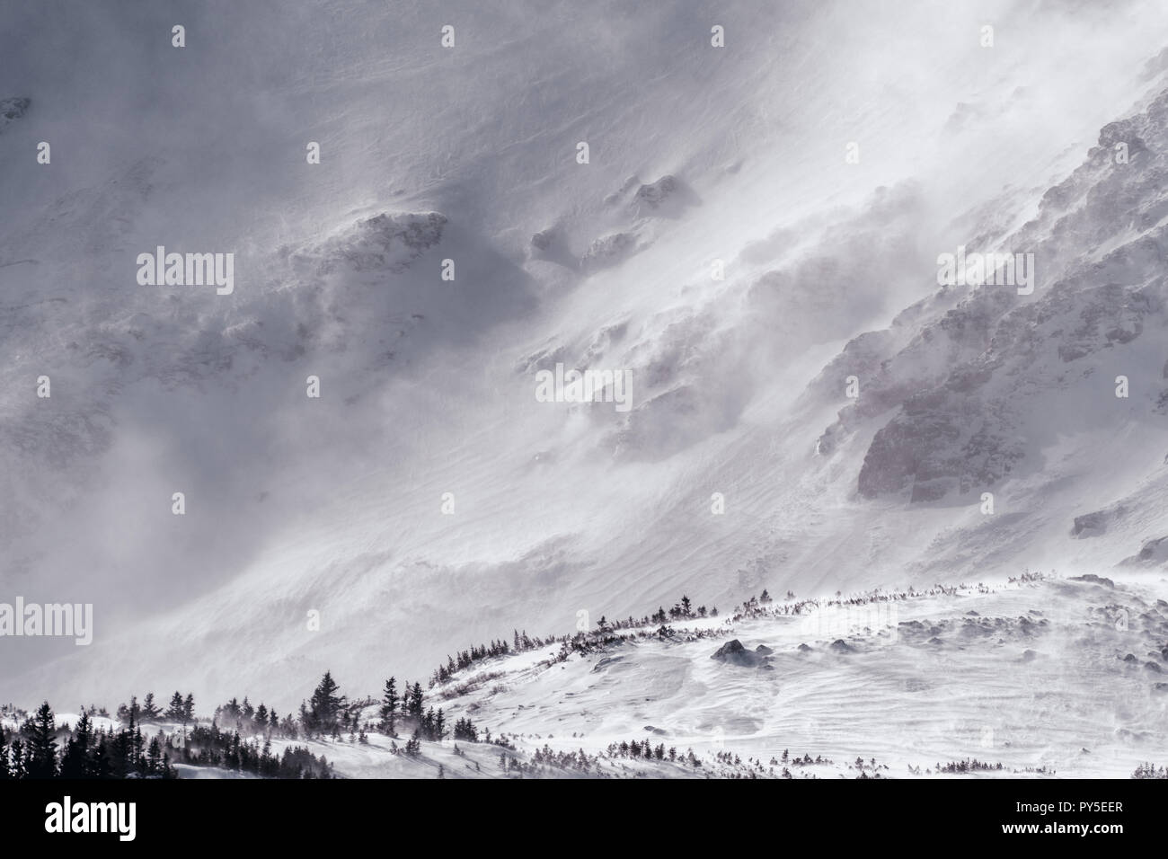 Severe winter storm in rocky mountains colorado stock photo alamy