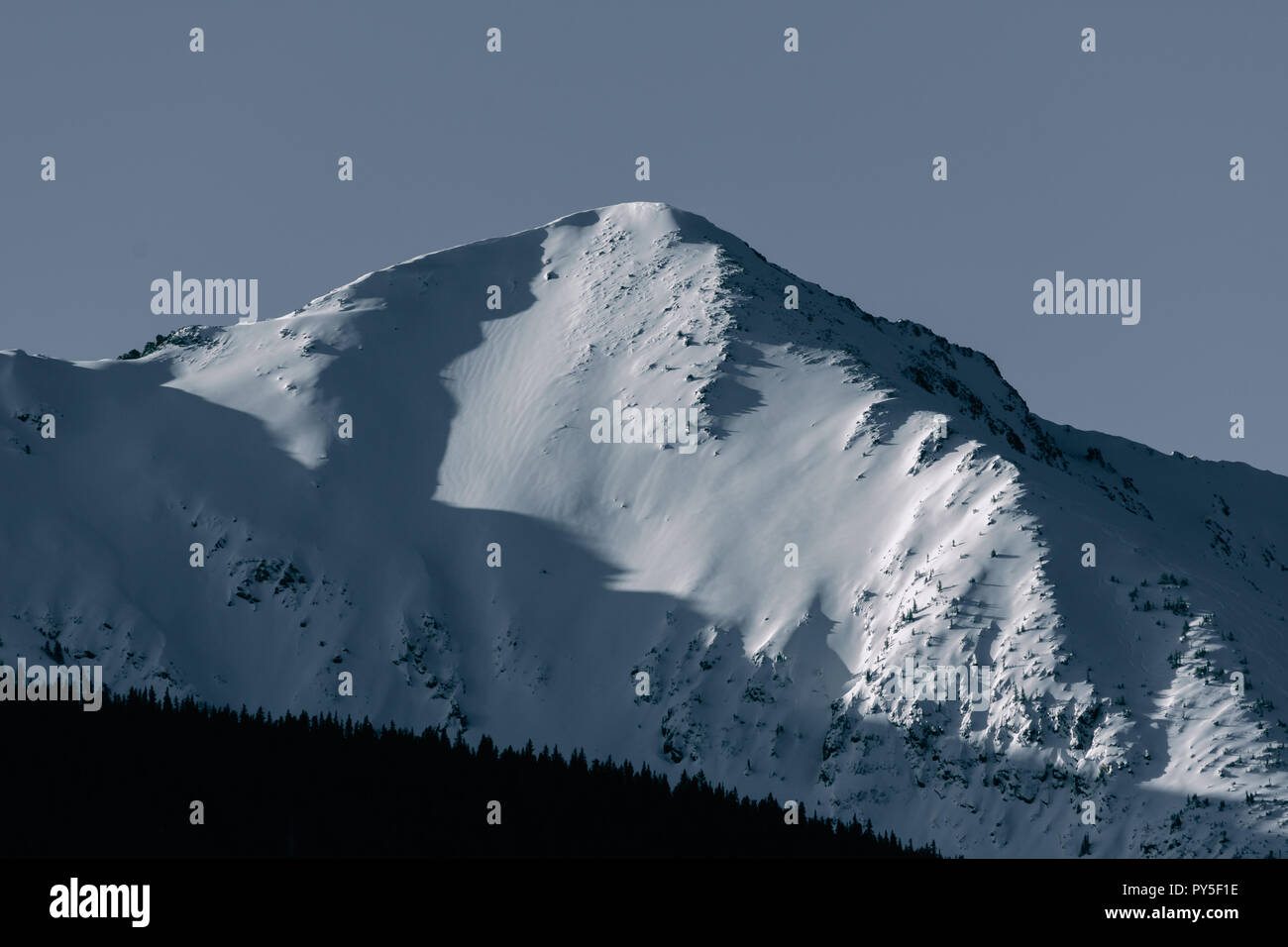 Winter landscape in the Colorado Rocky Mountains Stock Photo