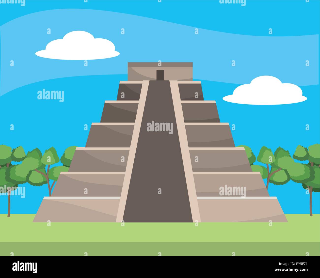 Mayan Pyramid Vector File Mayan pyramid monument Stock Vector Image & Art - Alamy