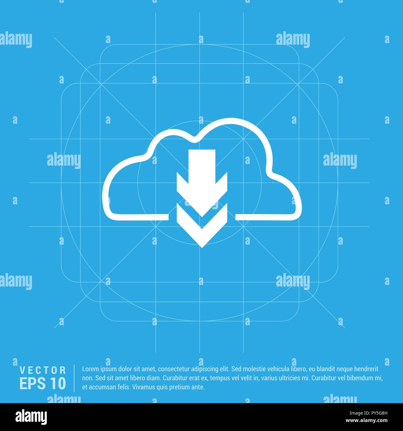 Cloud Download Icon Stock Vector Image & Art - Alamy